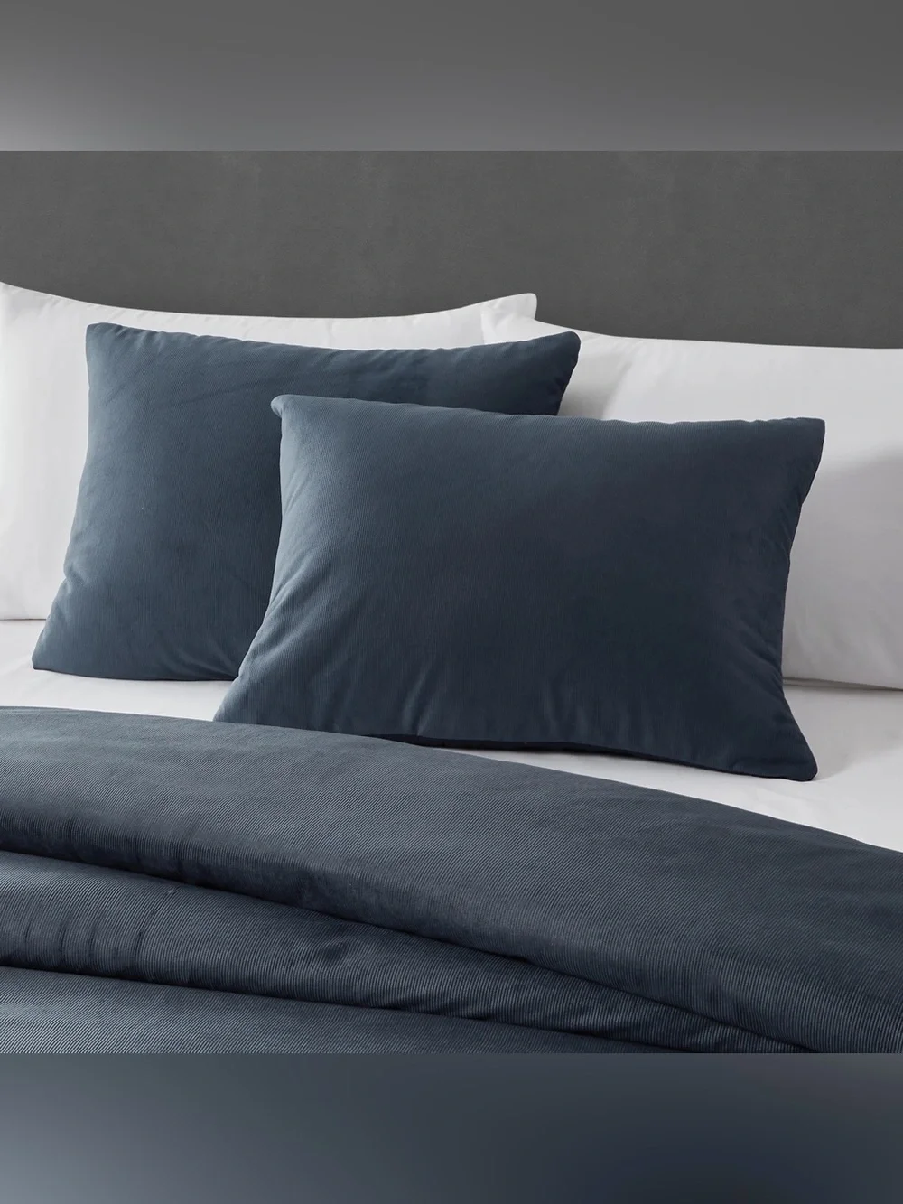 Oscar Oliver Valencia Navy Full Queen 3 Piece Duvet Cover Set New